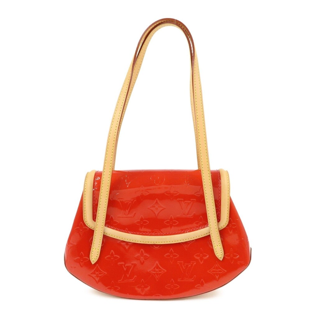 Louis Vuitton Monogram Vernis Biscayne Bay PM Shoulder Bag Red